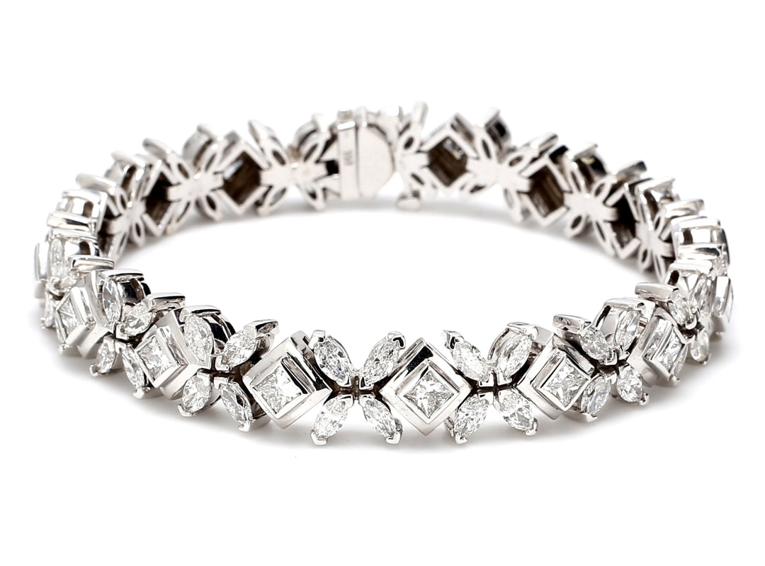 8"" Bracelet with marquise & princess cut diamonds.  D10.39ct.t.w.