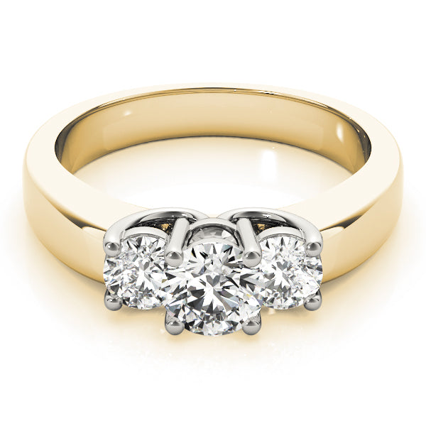 ENGAGEMENT RINGS 3 STONE ROUND