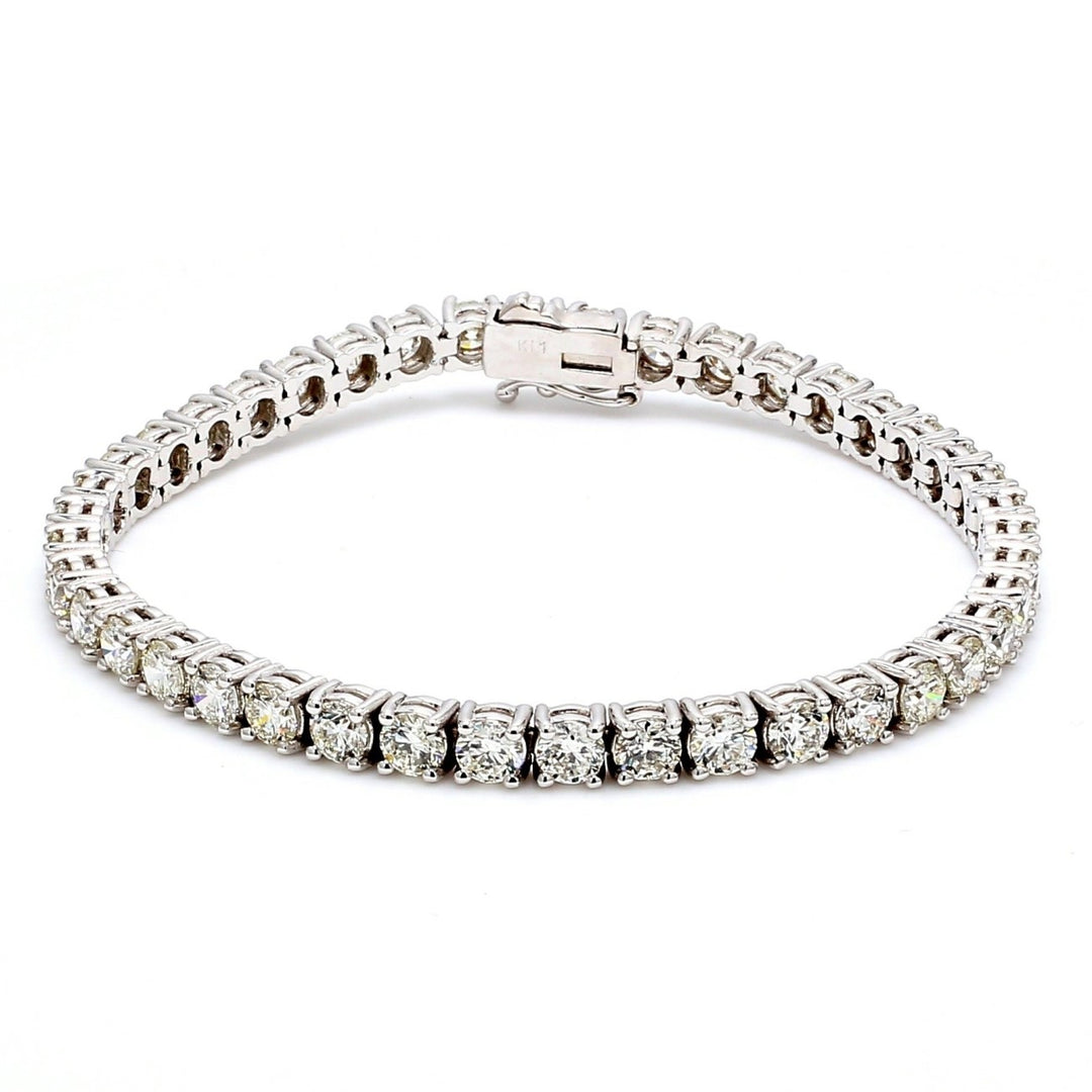 7.25"" Tennis bracelet with 4-prong set round diamonds.  D9.79ct.t.w.