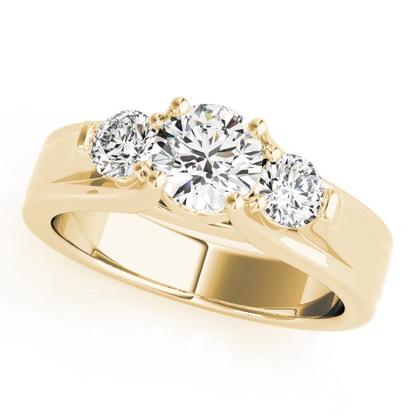 ENGAGEMENT RINGS 3 STONE ROUND