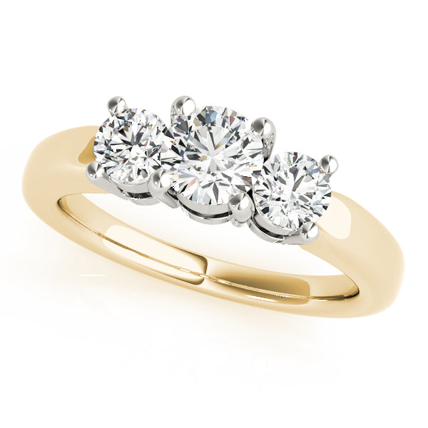 ENGAGEMENT RINGS 3 STONE ROUND