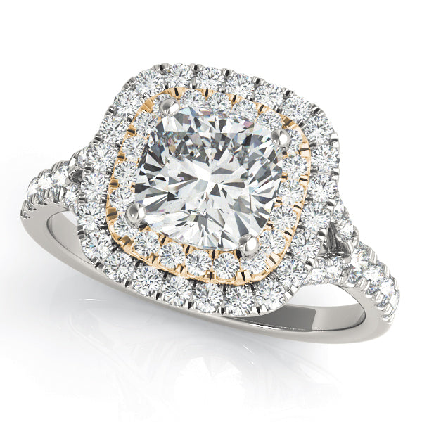 CUSHION HALO ENGAGEMENT RING