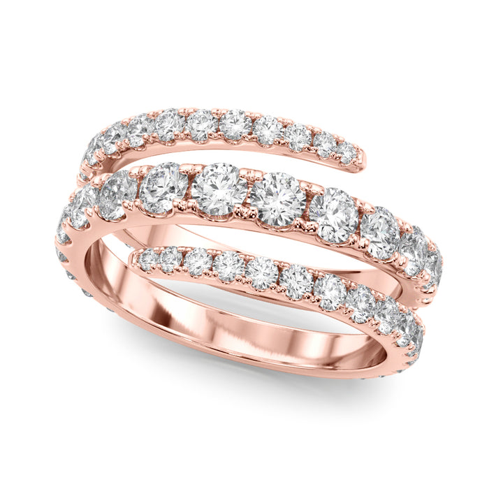 LAB GROWN DIAMOND SPLIT SHANK SWIRL BAND