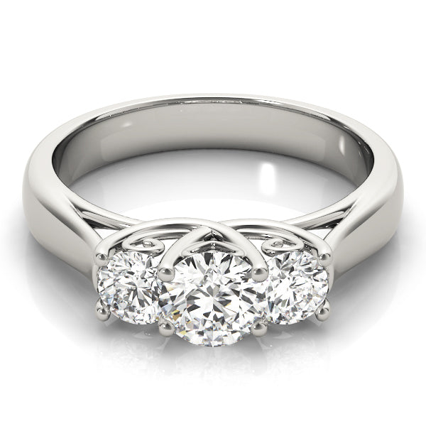 ENGAGEMENT RINGS 3 STONE ROUND