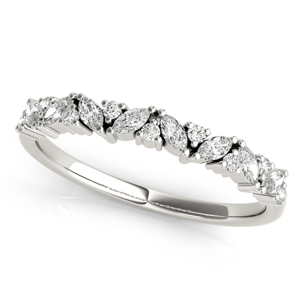 MARQUISE & ROUND DIAMOND BAND