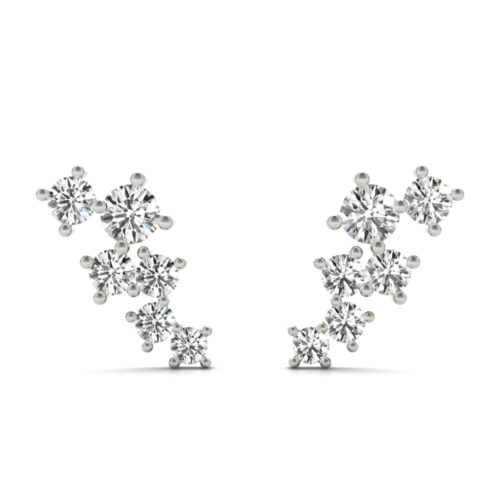 LAB GROWN DIAMOND FASHION EARRINGS ROUND