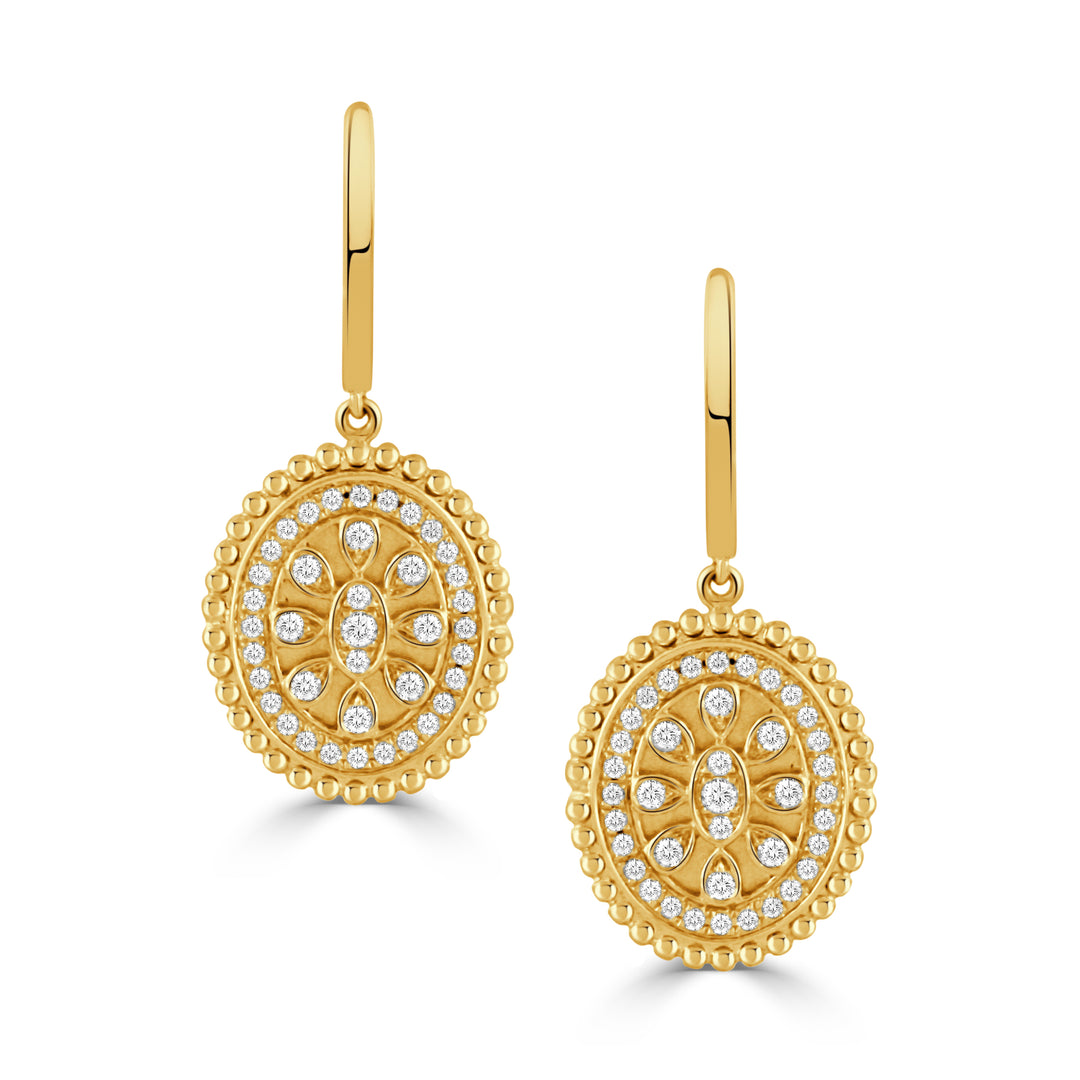 E10681 - 18k Yellow Gold Earrings from the Byzantine collection