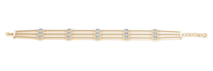 3 ROW DIAMONDS DIAMOND & CHAIN