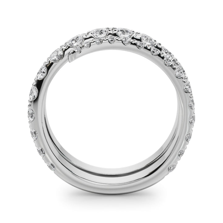 LAB GROWN DIAMOND SPLIT SHANK SWIRL BAND