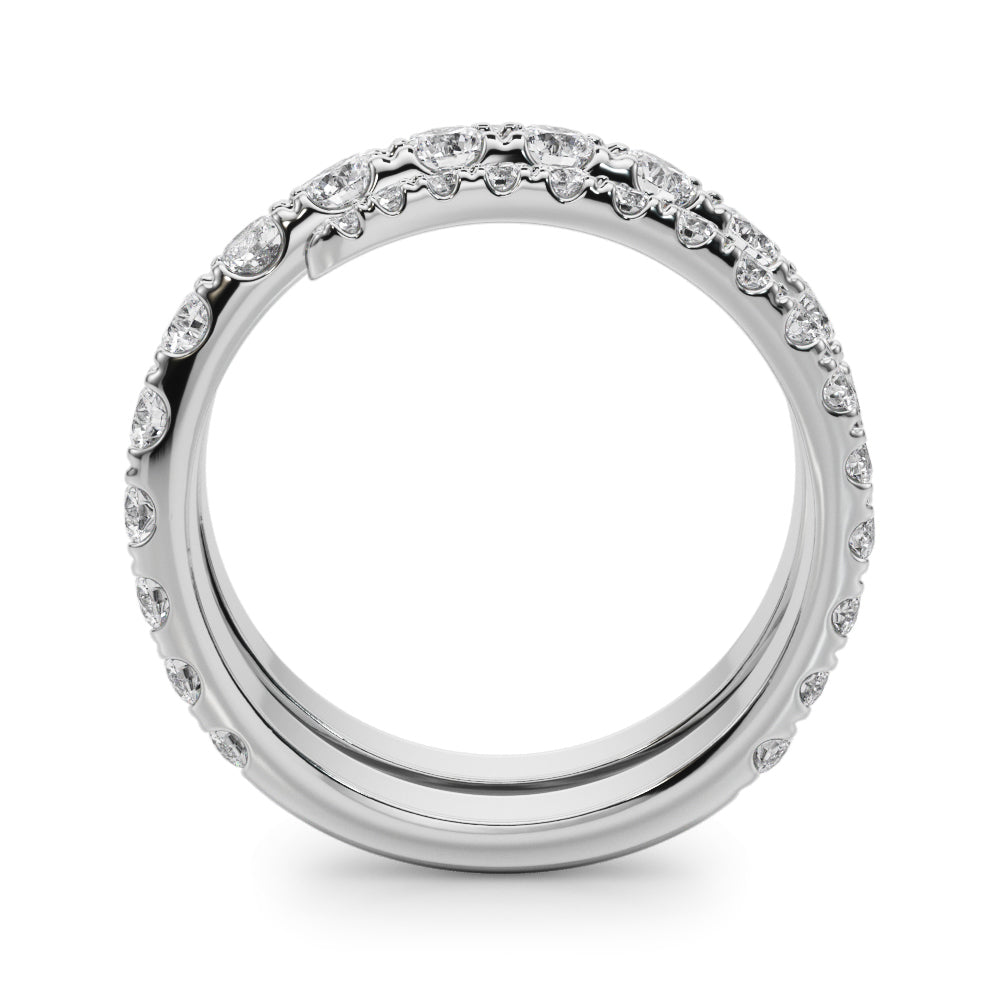 LAB GROWN DIAMOND SPLIT SHANK SWIRL BAND