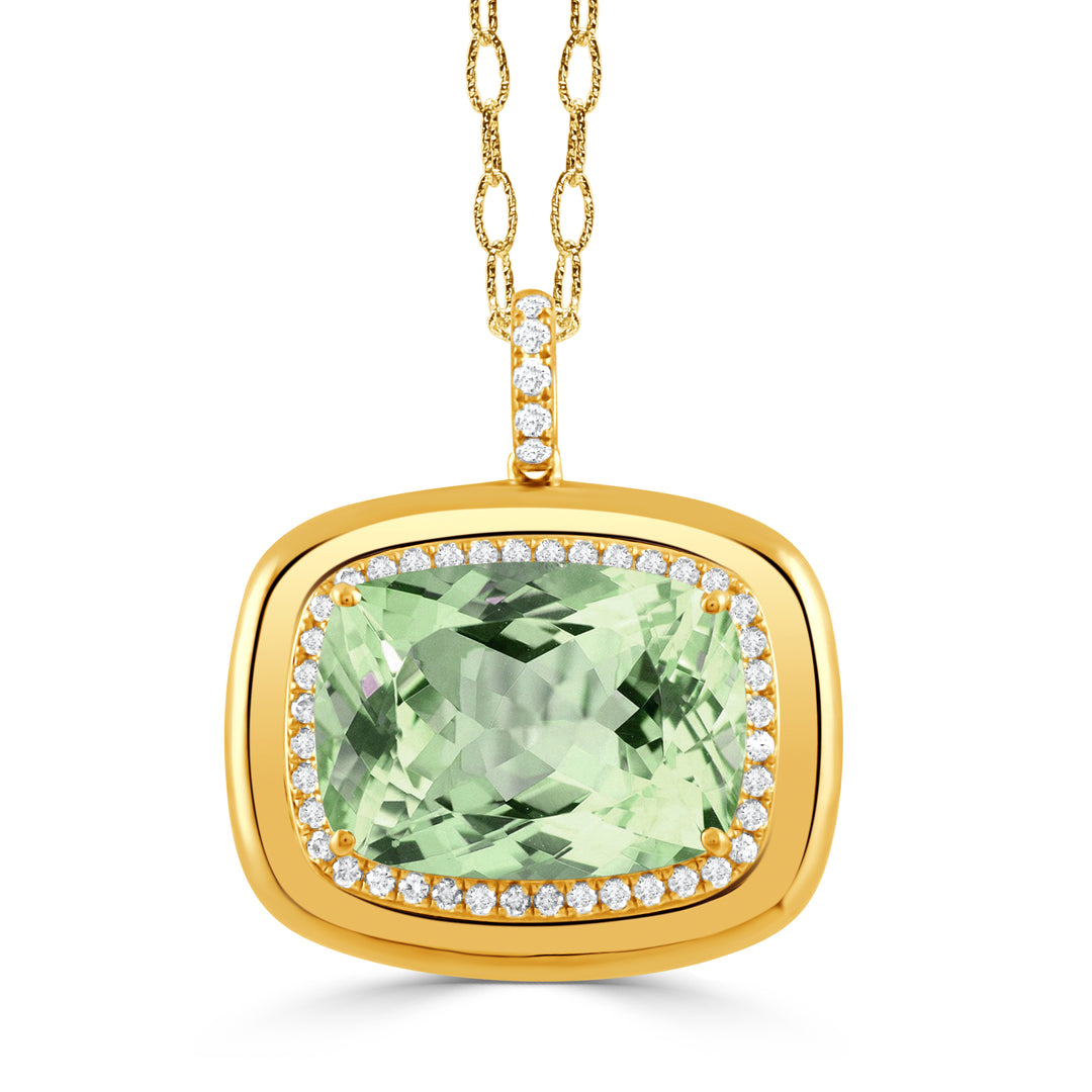 P11236GAM - 18k Yellow Gold Pendant from the Mint Mojito collection