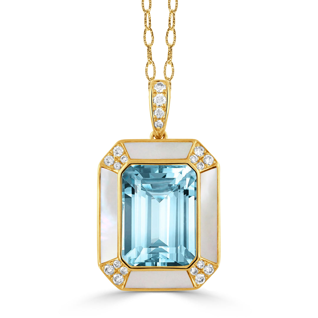 P8897WMPBT - 18k Yellow Gold Pendant from the Mykonos collection