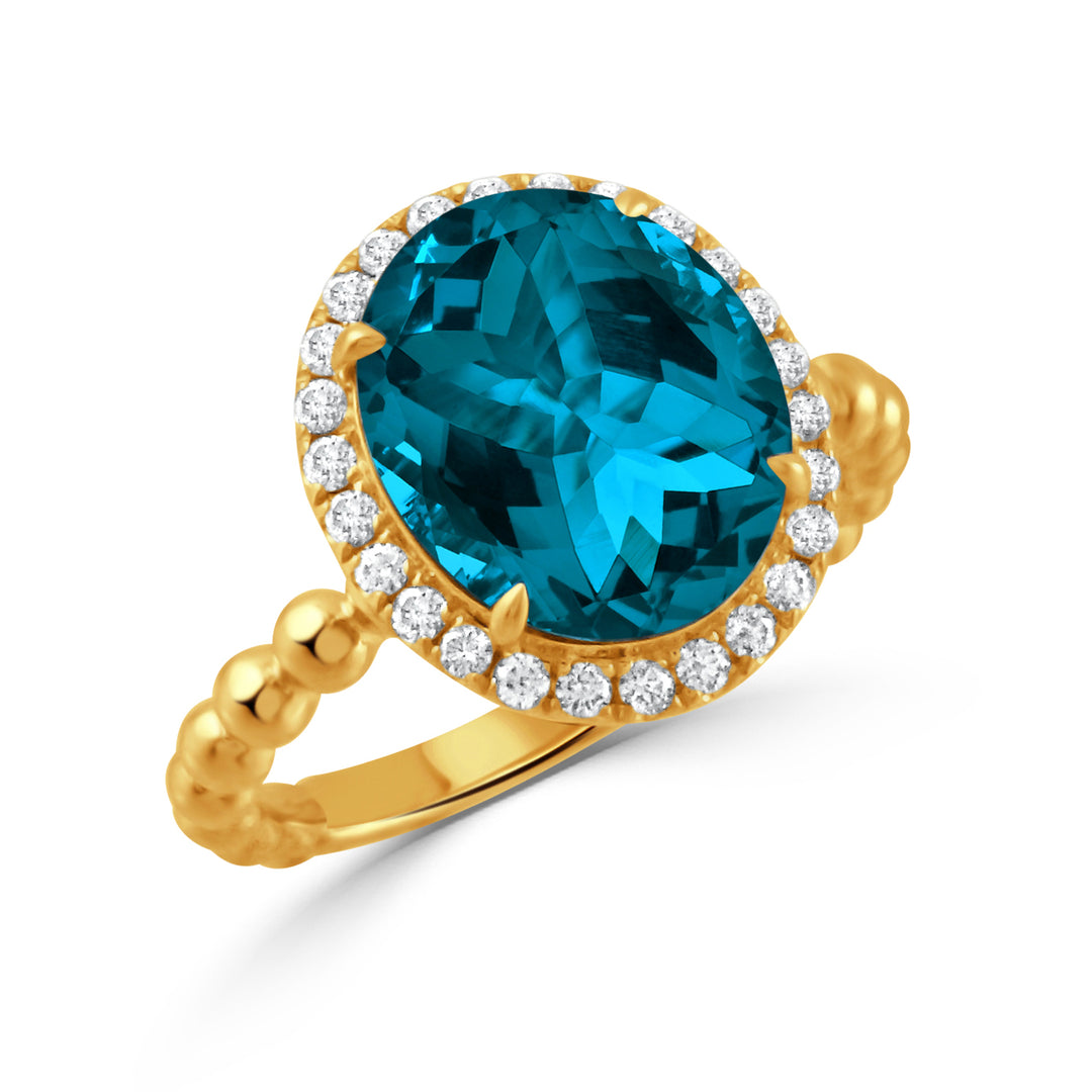 R11148LBT-Y - 18k Yellow Gold Ring from the London Blue collection